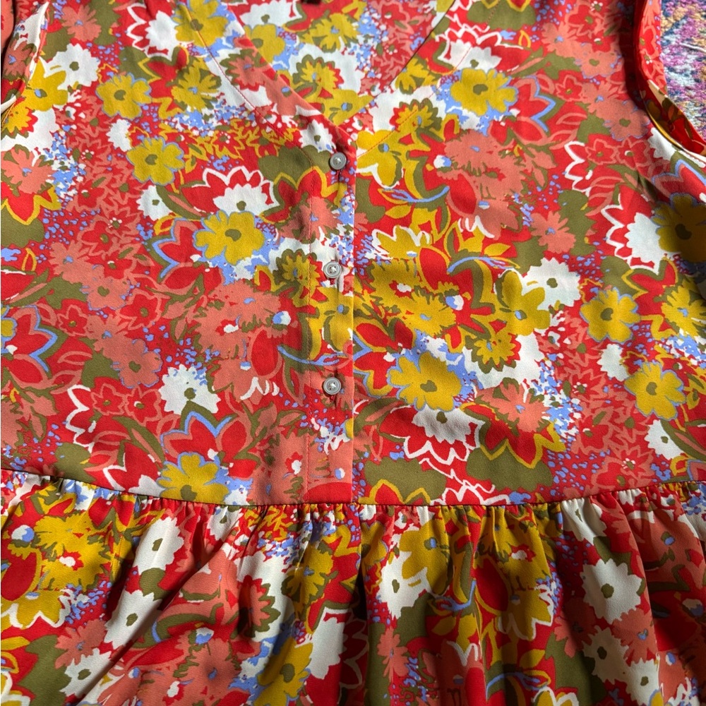 Colorful Floral Button Up